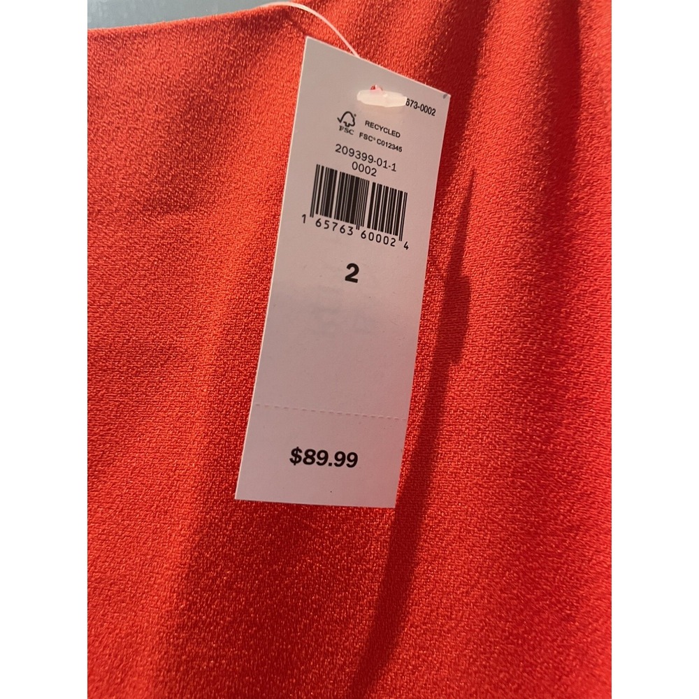 Banana Republic 2 Orange Laser Cut Out Sheath Dress Sleeveless August NWT - Picture 4 of 12
